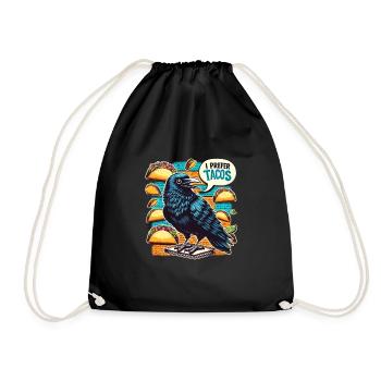Edgar Allan Poe Fan, Classical Literature, - Drawstring Bag - black - Front