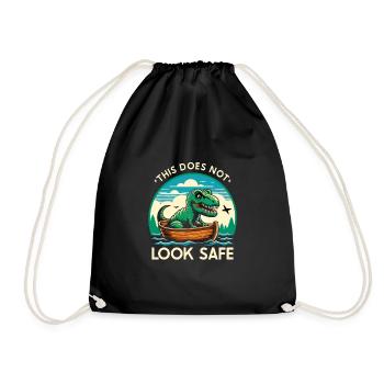 Boating Dad Boat Captain Pontoon Sailor Cruising - Drawstring Bag - black - Front