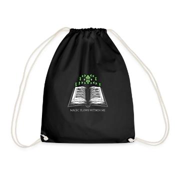 Gift for book lovers with - Drawstring Bag - black - Front