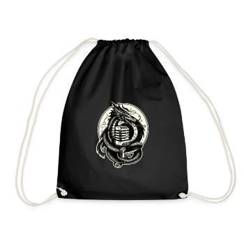 Gift for book lovers with - Drawstring Bag - black - Front