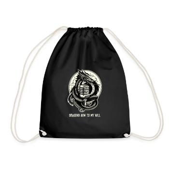 Gift for book lovers with - Drawstring Bag - black - Front
