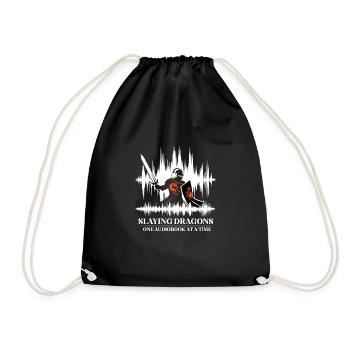 Gift for book lovers with - Drawstring Bag - black - Front