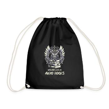 Gift for book lovers with - Drawstring Bag - black - Front