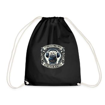 Gift for book lovers with - Drawstring Bag - black - Front