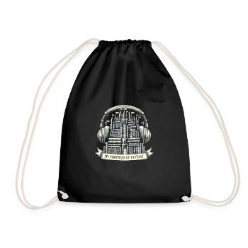 Gift for book lovers with - Drawstring Bag - black - Front