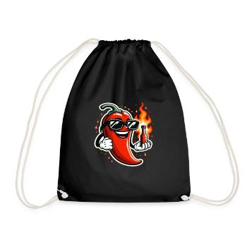 Spicy Food Lover By Chili Peppers Chef - Drawstring Bag - black - Front