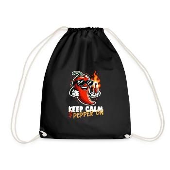 Spicy Food Lover By Chili Peppers Chef - Drawstring Bag - black - Front