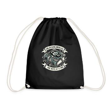 Geschenk Für Buchliebhaber Mit - Turnbeutel - Schwarz - Vorne