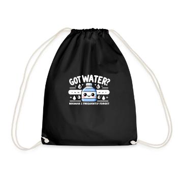 Hydration Drink Water Stay Hydrated Hydration - Turnbeutel - Schwarz - Vorne