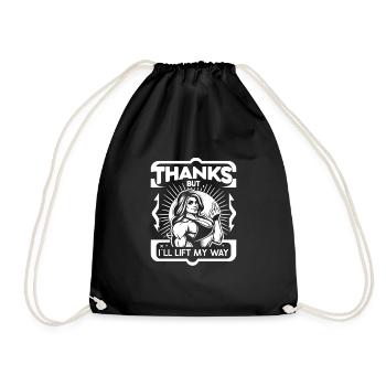 Female Bodybuilding Powerlifting Weightlifting Fit - Drawstring Bag - black - Front