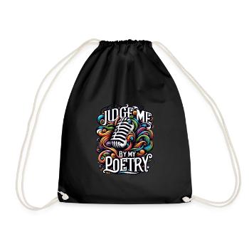 Poetry Slam Writer Poet Literature Slam Poetry Day - Drawstring Bag - black - Front