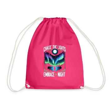 Aurora Aurora Tracker Alaska Wilderness - Drawstring Bag - fuchsia - Front