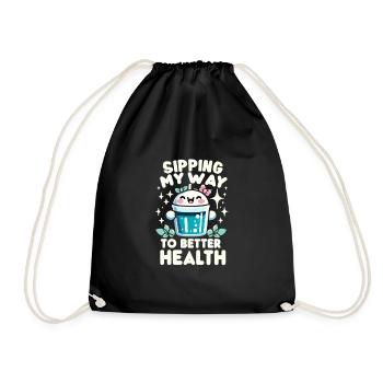 Hydration Drink Water Stay Hydrated Hydration - Turnbeutel - Schwarz - Vorne