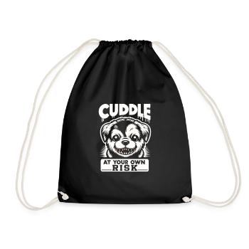 Horror Dog Halloween Spooky Dog Lover Gothic Dog - Drawstring Bag - black - Front