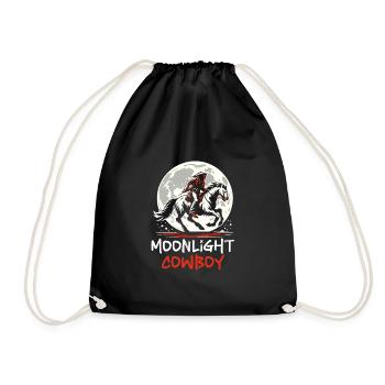 Cowboy Barn Bull Rider Rodeo Country Western - Drawstring Bag - black - Front
