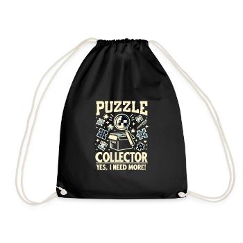 Puzzle Lover Jigzaw Puzzle Jeu de société Puzzler - Sac de sport léger - noir - Devant