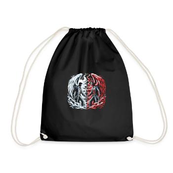 Cowboy Barn Bull Rider Rodeo Country Western - Drawstring Bag - black - Front