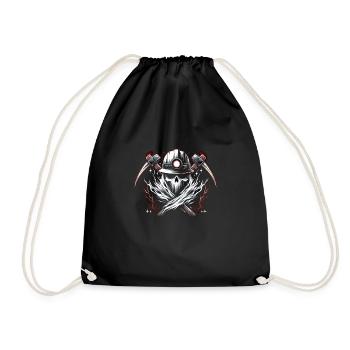 Cowboy Barn Bull Rider Rodeo Country Western - Drawstring Bag - black - Front