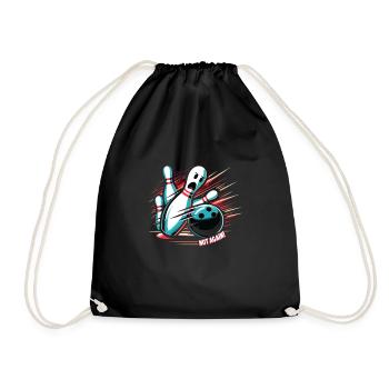 Drôle de bowling équipe bowler grève bowling club - Sac de sport léger - noir - Devant