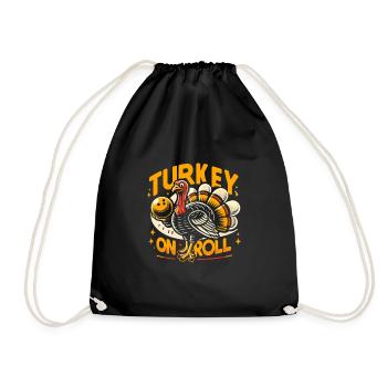 Funny bowling team bowler strike bowling club - Drawstring Bag - black - Front