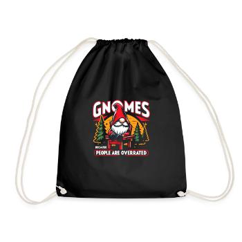 Gartenzwerge Gnome Lover Funny Gnome Gardening - Turnbeutel - Schwarz - Vorne