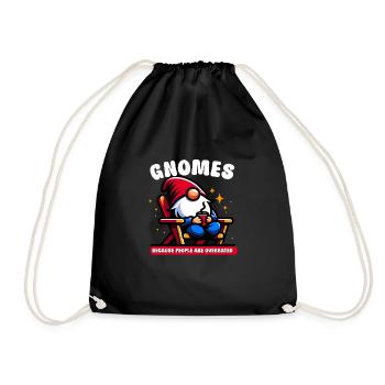 Gartenzwerge Gnome Lover Funny Gnome Gardening - Turnbeutel - Schwarz - Vorne