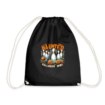 Funny bowling team bowler strike bowling club - Drawstring Bag - black - Front