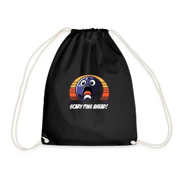 Funny bowling team bowler strike bowling club - Drawstring Bag - black - Front