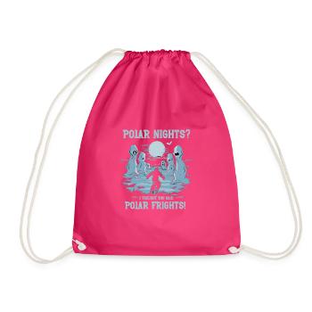 Aurora Aurora Tracker Alaska Wilderness - Drawstring Bag - fuchsia - Front