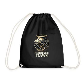 Kintsugi Kintsukuroi Imperfect Japanese Art - Drawstring Bag - black - Front