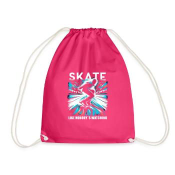Eislaufen Schlittschuhläufer - Turnbeutel - Fuchsia - Vorne
