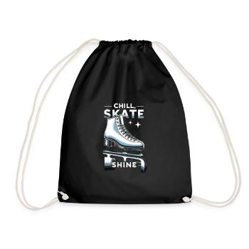 Patinage sur glace Patineurs sur glace - Sac de sport léger - noir - Devant
