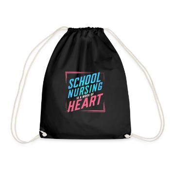 School Nurse Nursing Clinic Medical Stuff - Drawstring Bag - black - Front