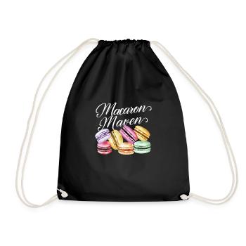 Amateurs de macarons Macarons français - Sac de sport léger - noir - Devant