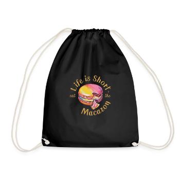 Amateurs de macarons Macarons français - Sac de sport léger - noir - Devant