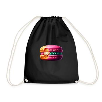 Amateurs de macarons Macarons français - Sac de sport léger - noir - Devant