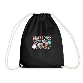 Amateurs de macarons Macarons français - Sac de sport léger - noir - Devant