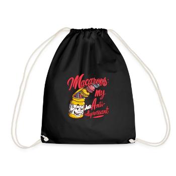 Amateurs de macarons Macarons français - Sac de sport léger - noir - Devant