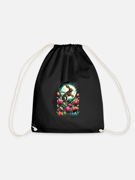 Ostara Eostre Equinox Witch Pagan Goddess Rituals - Drawstring Bag - black
