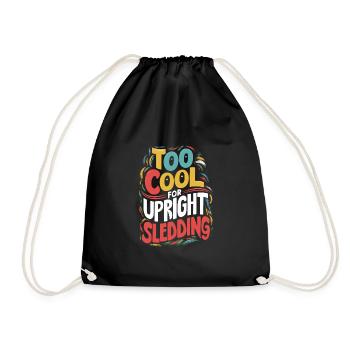 Sledding Snow Sled Winter Sport Winter Outdood - Drawstring Bag - black - Front