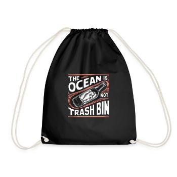 Anti-littering No Environmental Waste Recycle - Drawstring Bag - black - Front
