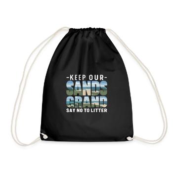 Anti-littering No Environmental Waste Recycle - Drawstring Bag - black - Front