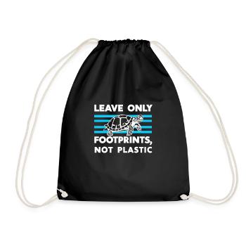 Anti-littering No Environmental Waste Recycle - Drawstring Bag - black - Front
