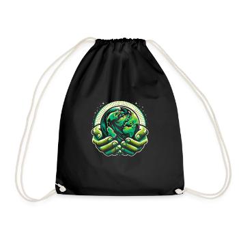 Anti-littering No Environmental Waste Recycle - Drawstring Bag - black - Front