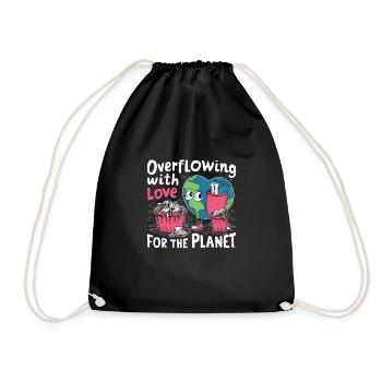 Anti-littering No Environmental Waste Recycle - Drawstring Bag - black - Front