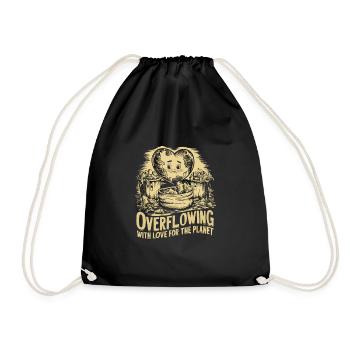 Anti-littering No Environmental Waste Recycle - Drawstring Bag - black - Front