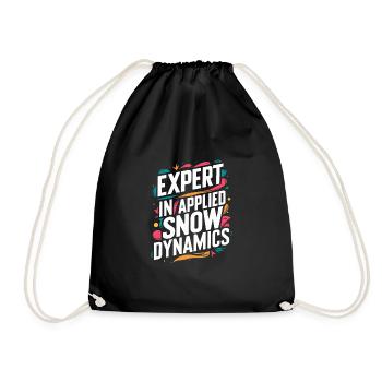 Sledding Snow Sled Winter Sport Winter Outdood - Drawstring Bag - black - Front