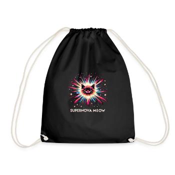 Cat, Astronaut, Astronomy, Outer Solar System - Drawstring Bag - black - Front