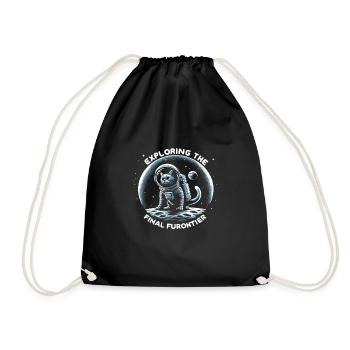 Cat, Astronaut, Astronomy, Outer Solar System - Drawstring Bag - black - Front