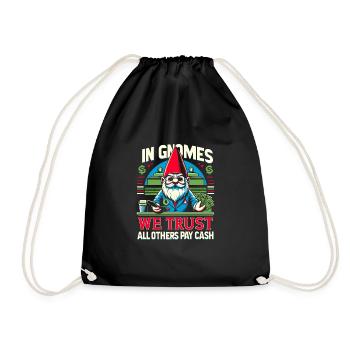Gartenzwerge Gnome Lover Funny Gnome Gardening - Turnbeutel - Schwarz - Vorne